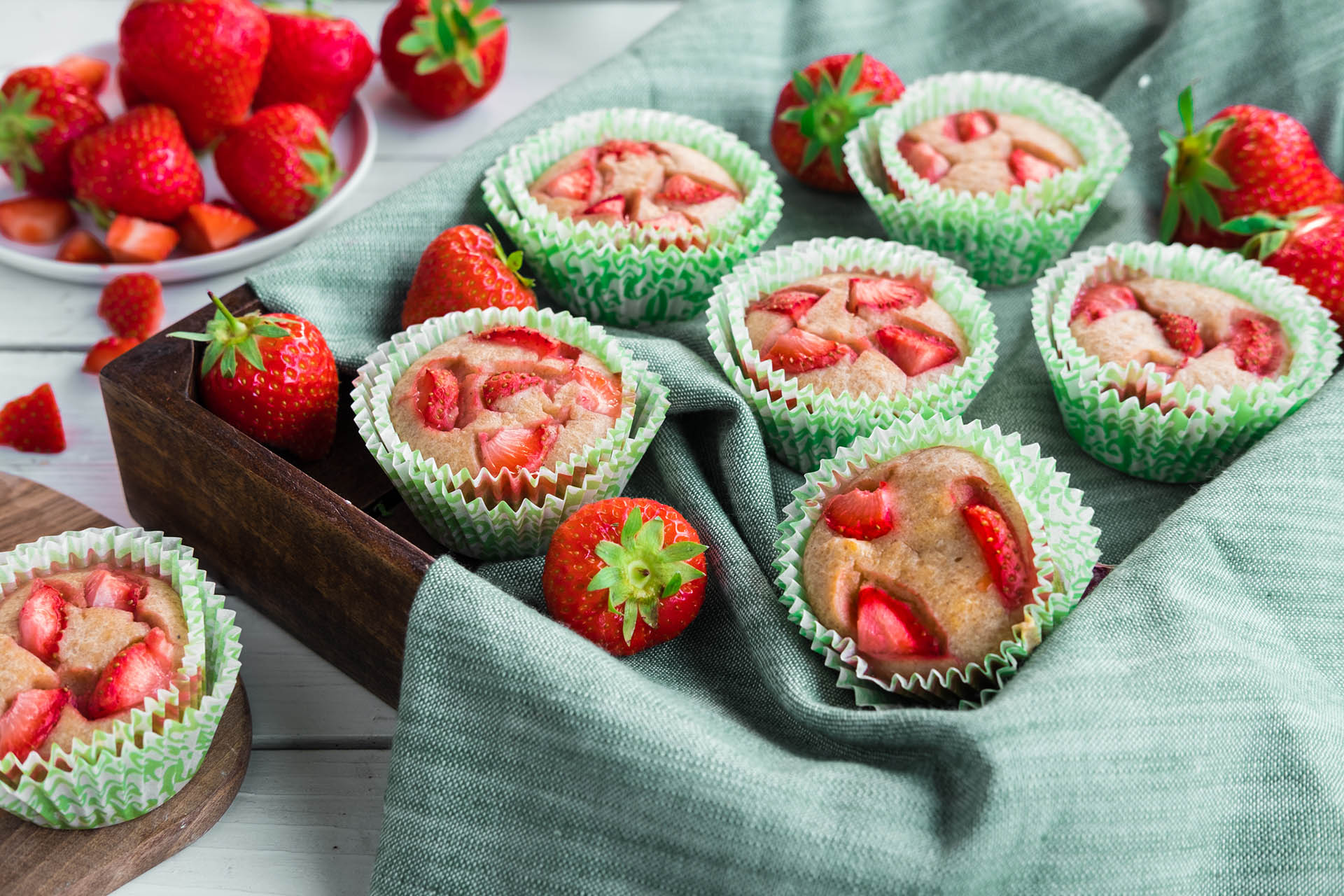 jordbærmuffins med yoghurt