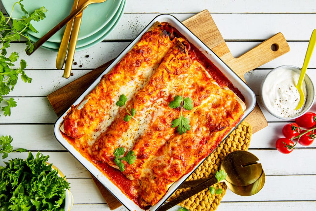 Enchiladas med kylling Melange