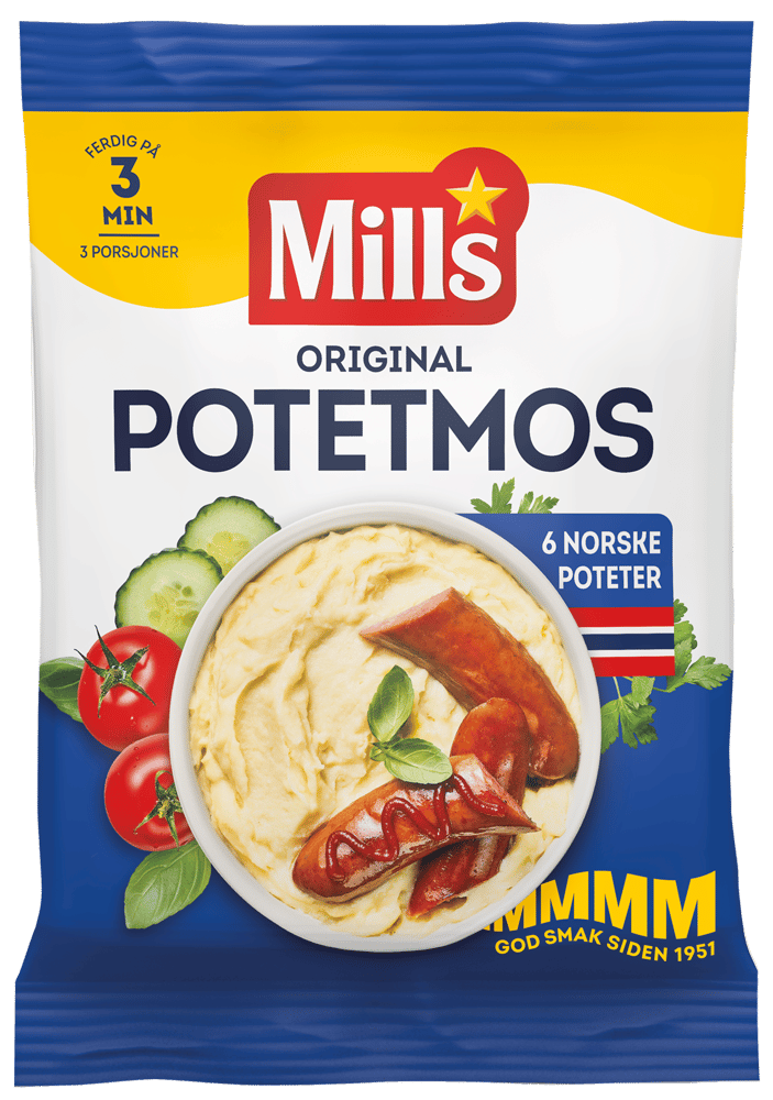 Pose med Mills Original Potetmos