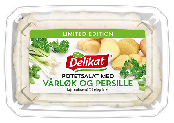 Delikat potetsalat med vårløk og persille