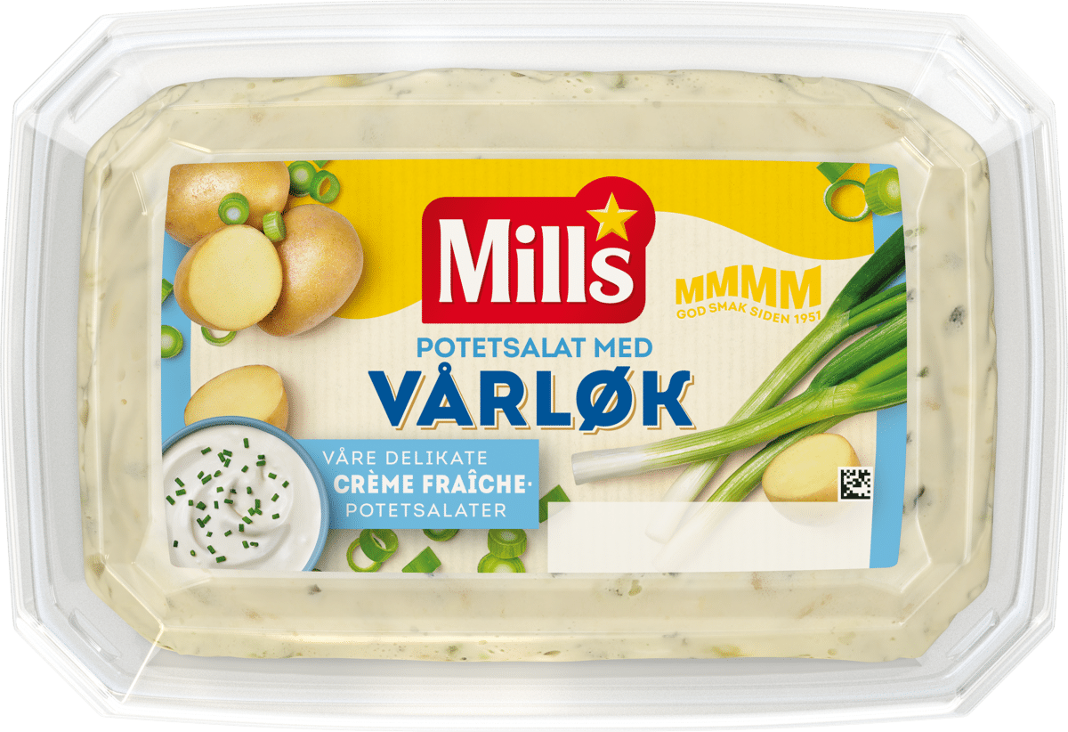 Mills Potetsalat med vårløk og crème fraîche