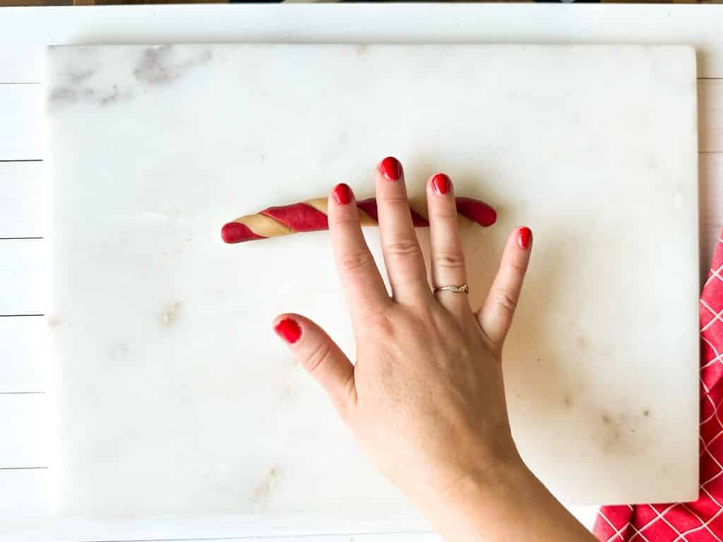 Candy cane trilles til en jevn pølse