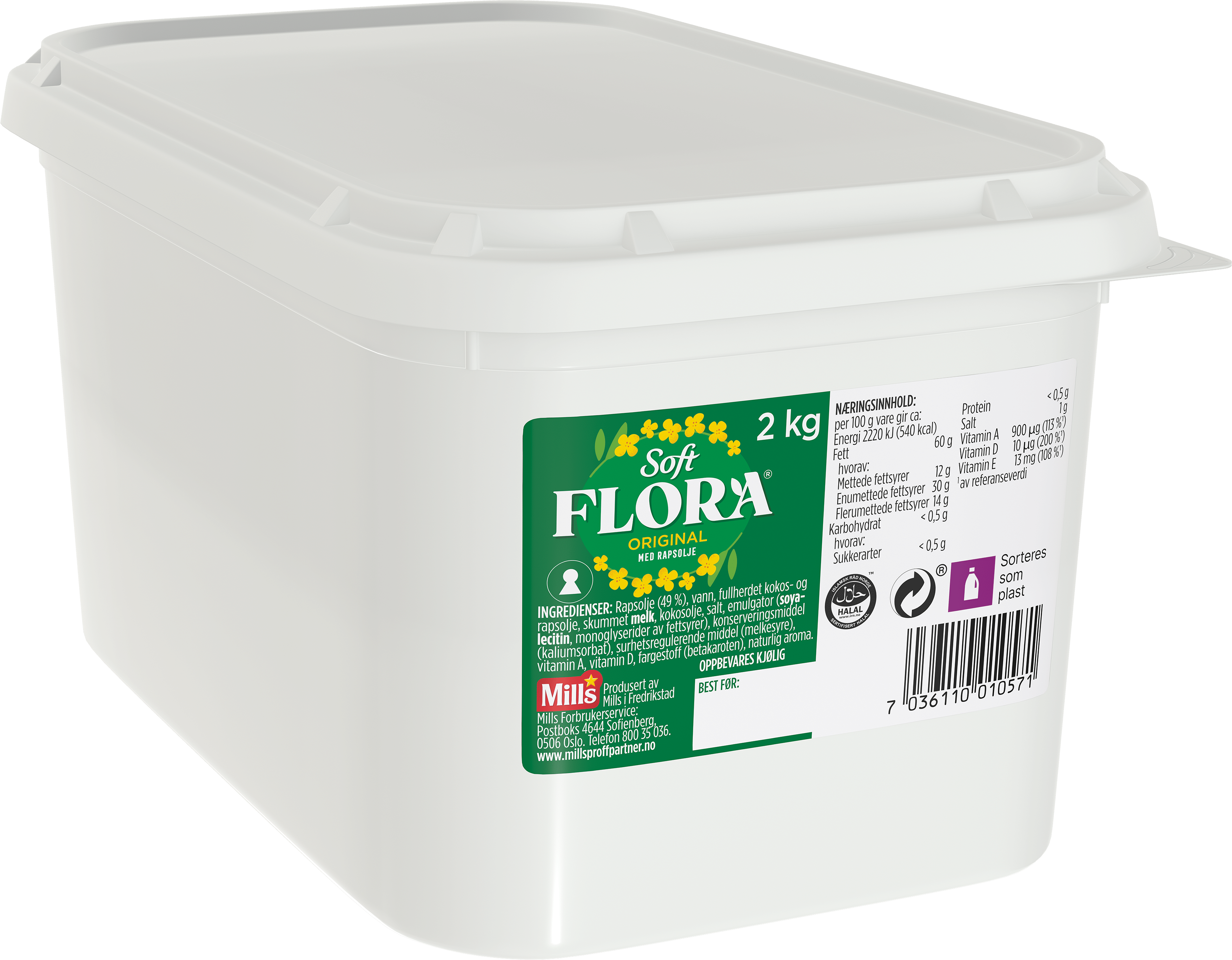 Soft Flora Original 2 kg boks pakningsfoto