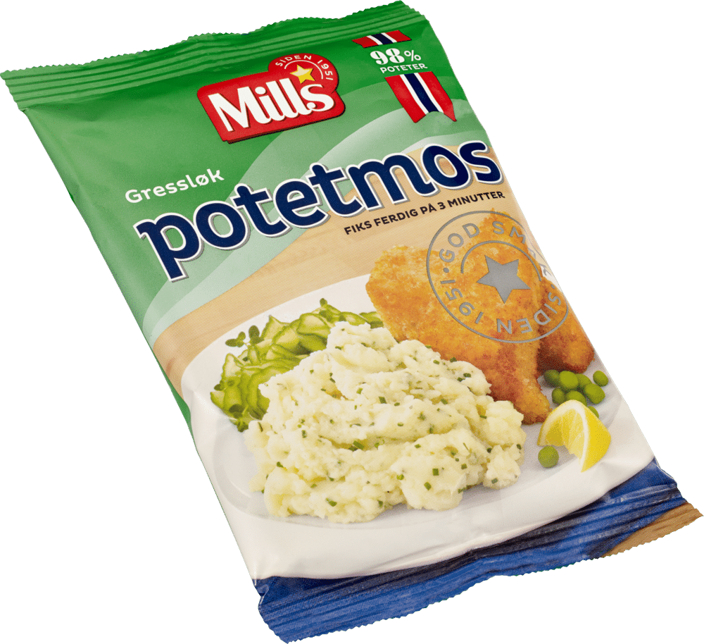 Mills Potetmos med gressløk