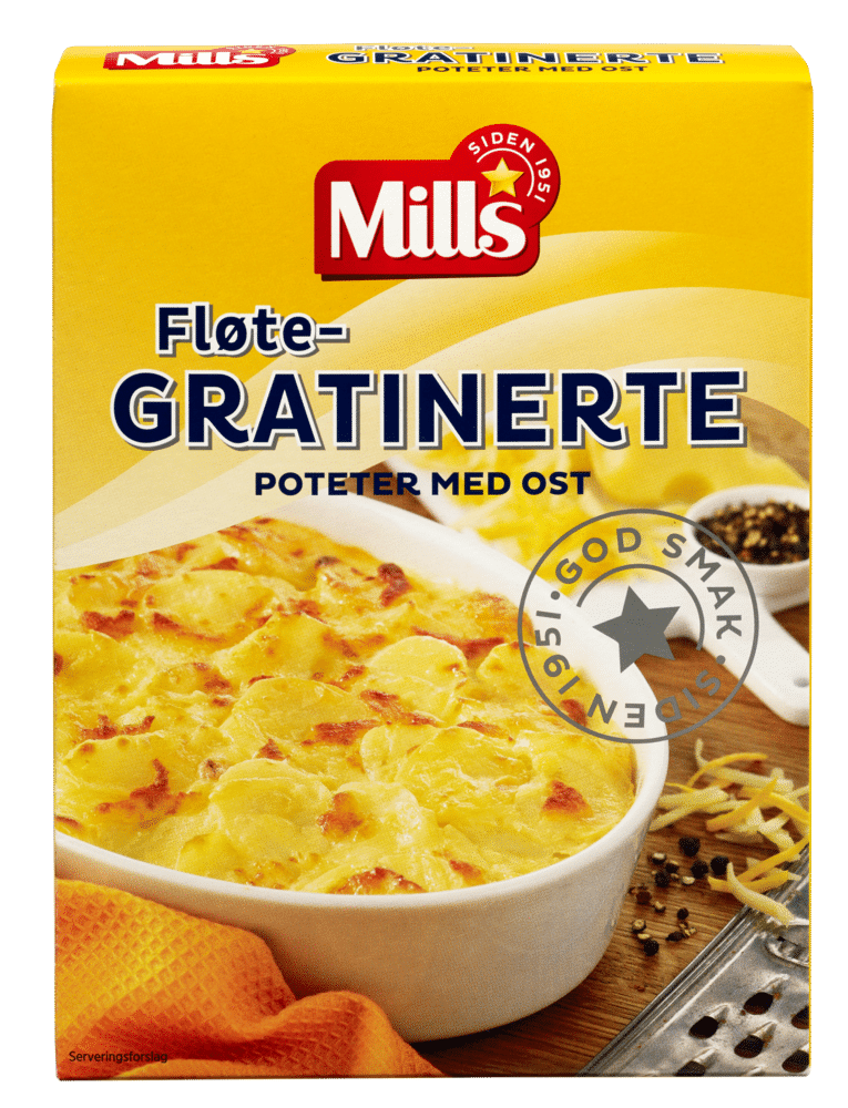Mills Fløtegratinerte poteter med ost
