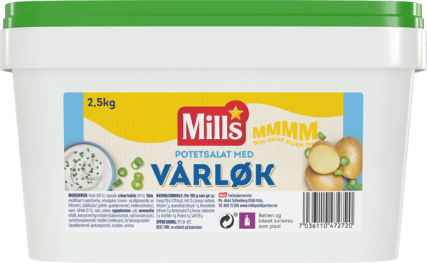 mills potetsalat med vårløk og crème fraîche