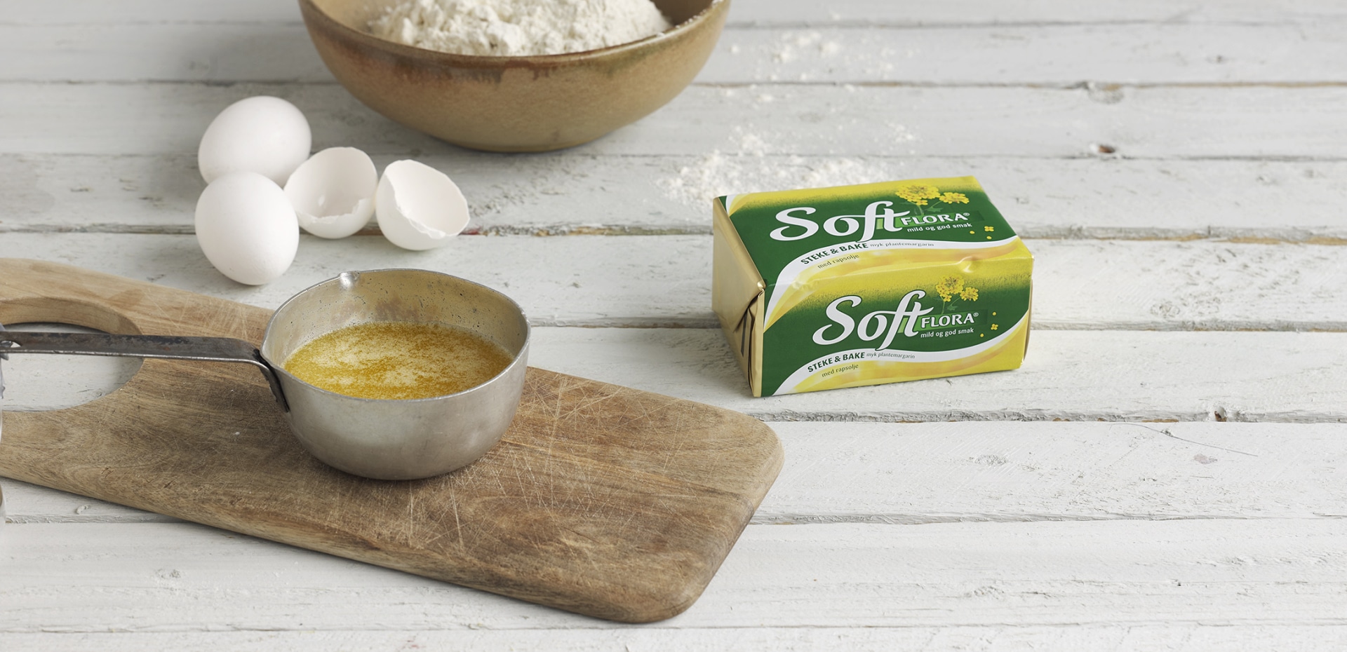 Soft Flora smeltet margarin
