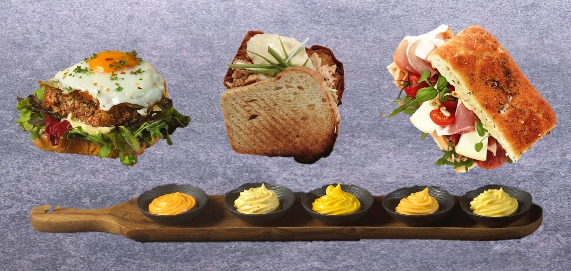 Diverse påsmurt - smørbrød, toast og sandwich