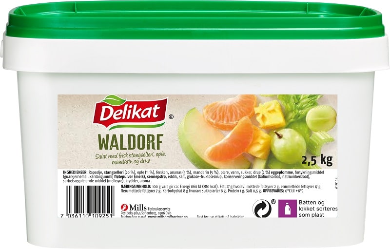 Delikat waldorfsalat 2,5 kg spann