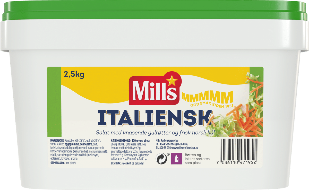 Mills Italiensk salat 2,5 kg pakningsbilde