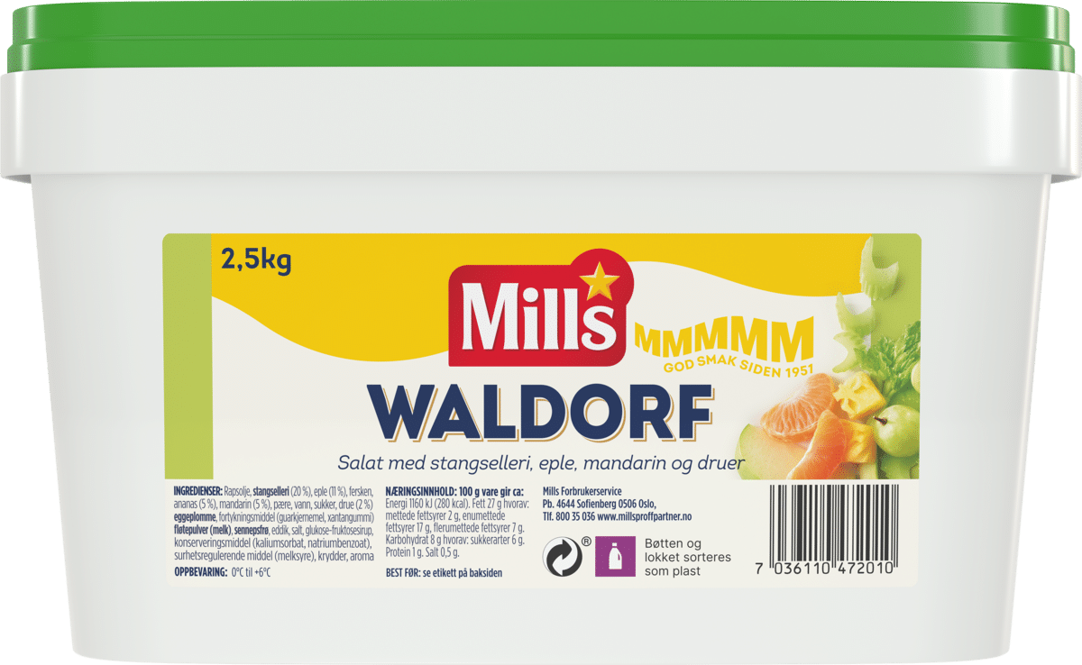 Mills waldorfsalat pakningsbilde