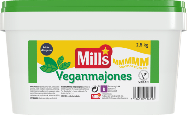 Mills veganmajones pakningsbilde