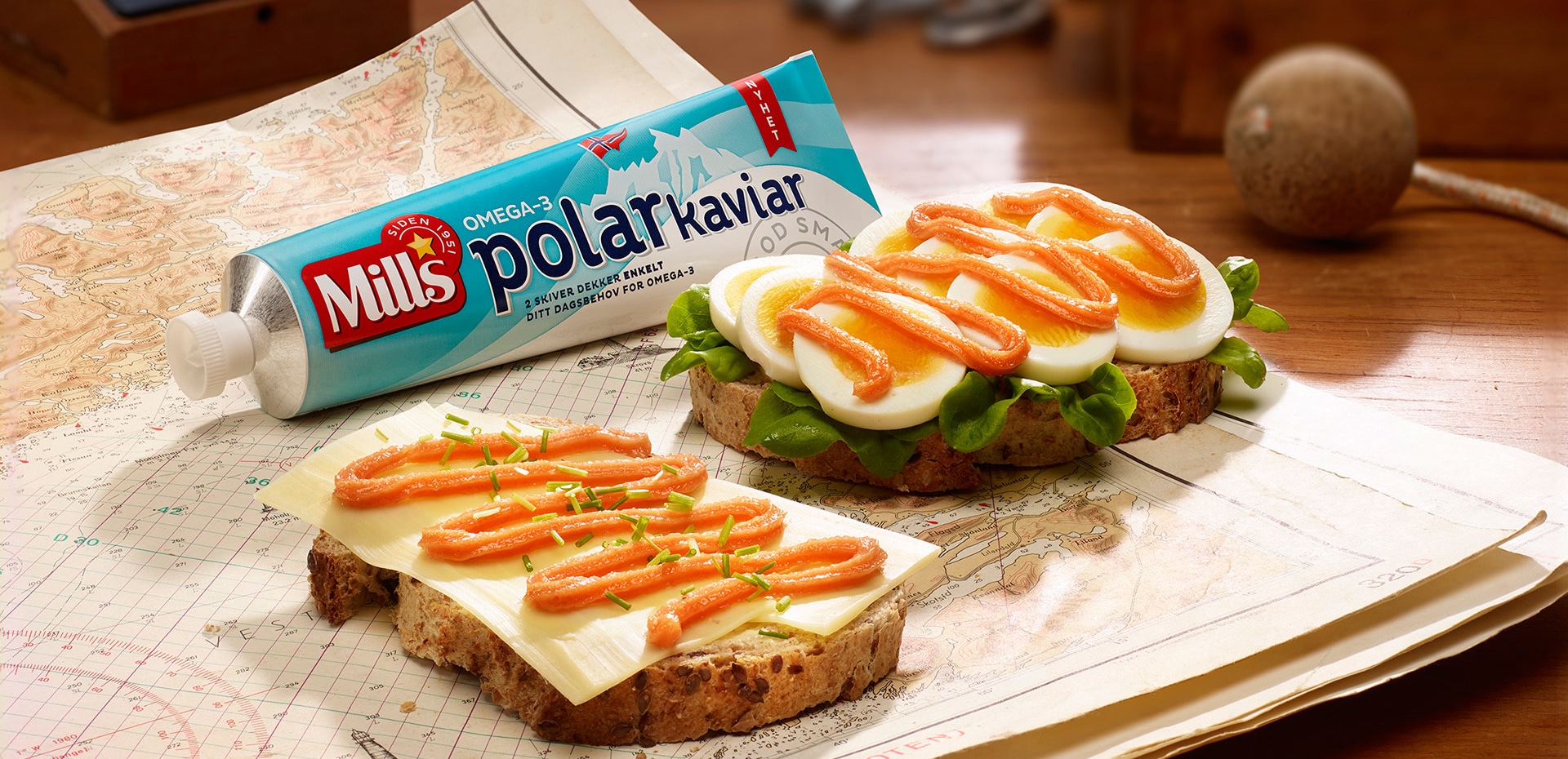Mills Polarkaviar med egg og brød