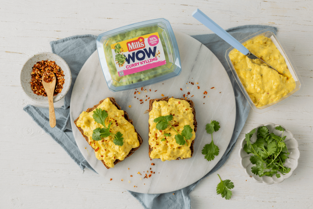 Mills wow curry kylling på grovt brød