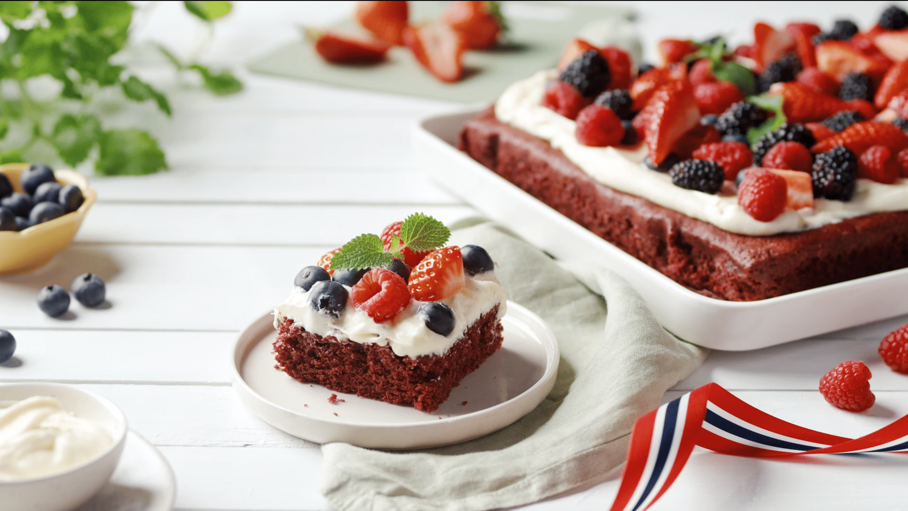 red velvet i langpanne