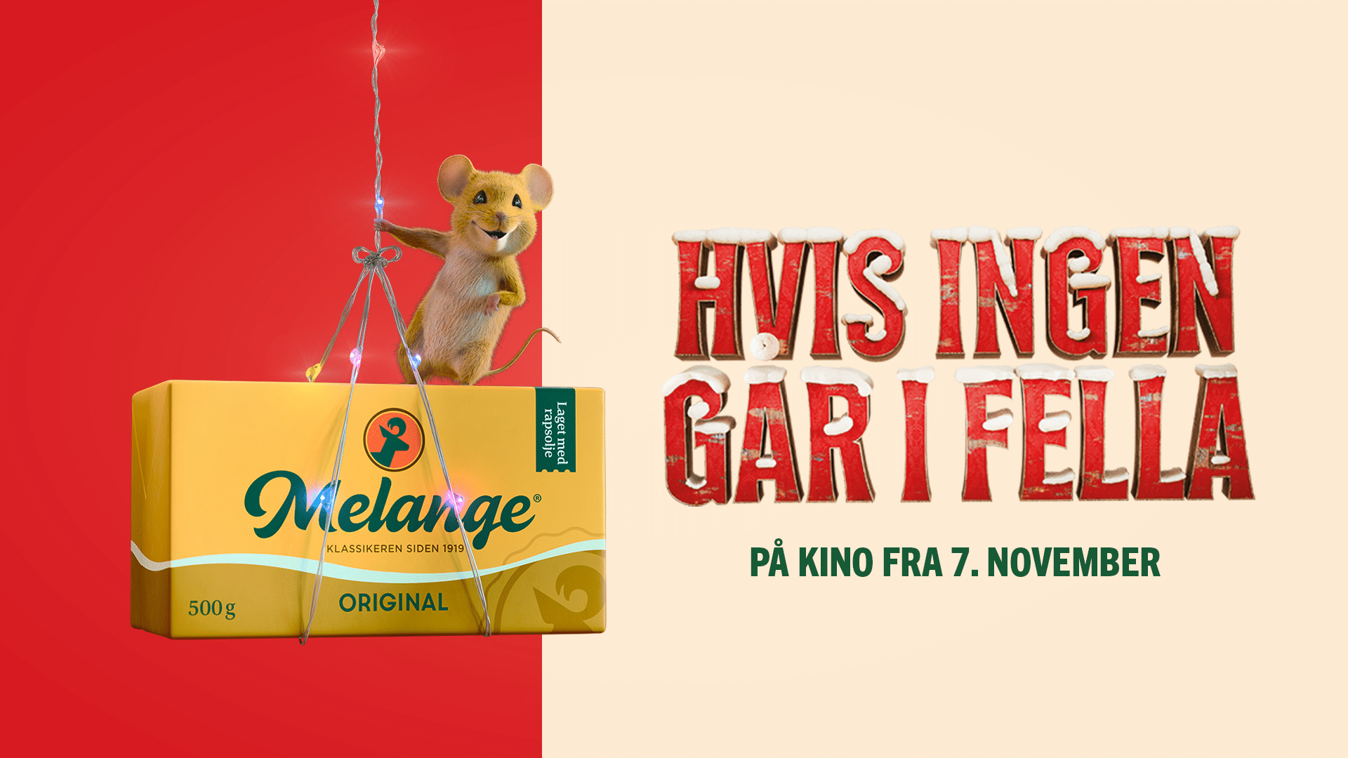 Hvis ingen går i fella-logo og mus som heiser opp Melange